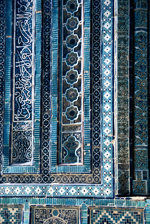 Samarkand, Shah i Zinda, detail van mausoleum